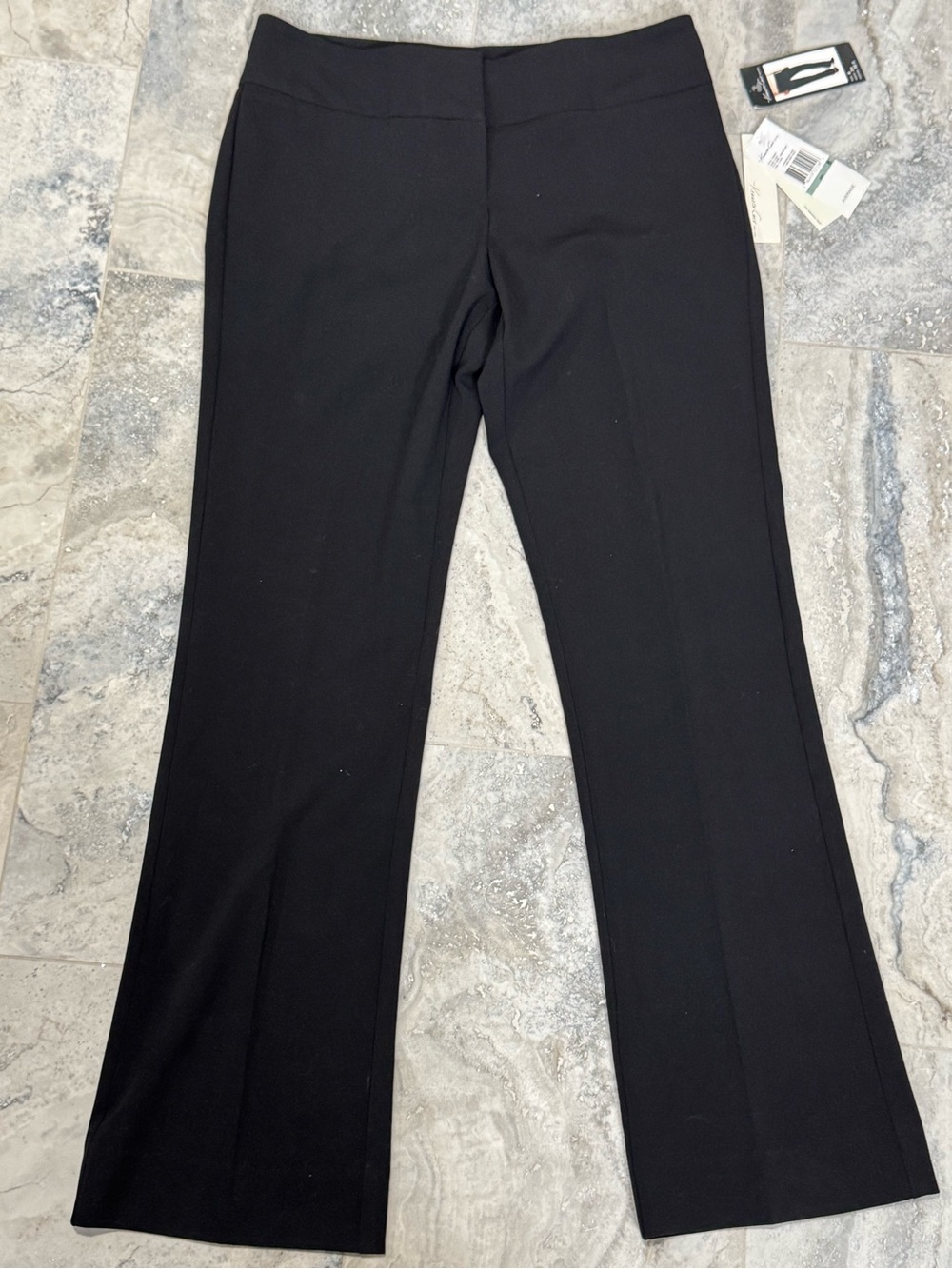 Kenneth Cole New York Black Straight-Leg Pull-On Pants